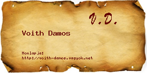 Voith Damos névjegykártya